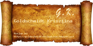 Goldschmidt Krisztina névjegykártya