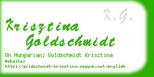 krisztina goldschmidt business card